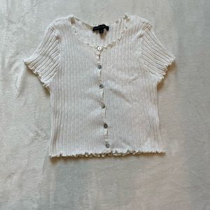 Button Down Crop Top